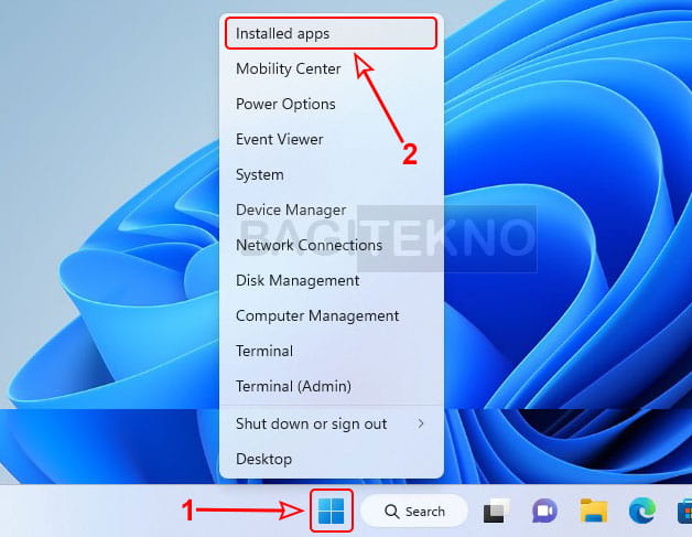 cara membuka daftar aplikasi yang terinstall di Windows 11