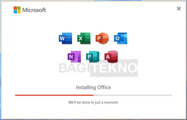 proses install Office 2019