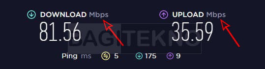 Penggunaan Mb (Megabit) untuk menuliskan kecepatan internet dalam bentuk Mbps