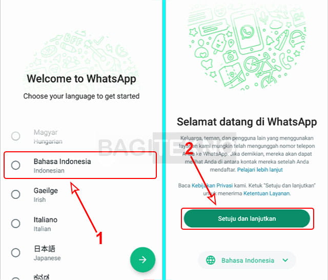 mulai menggunakan WhatsApp