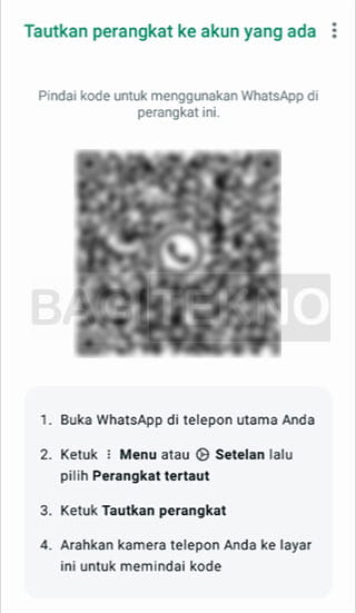 QR code untuk menautkan WA