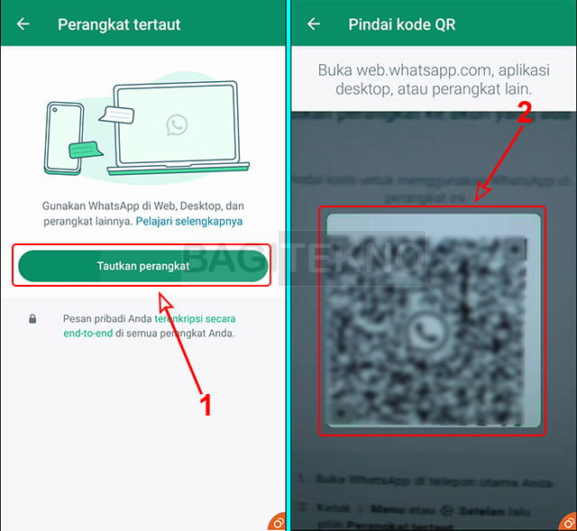 scan untuk login WA di HP lain