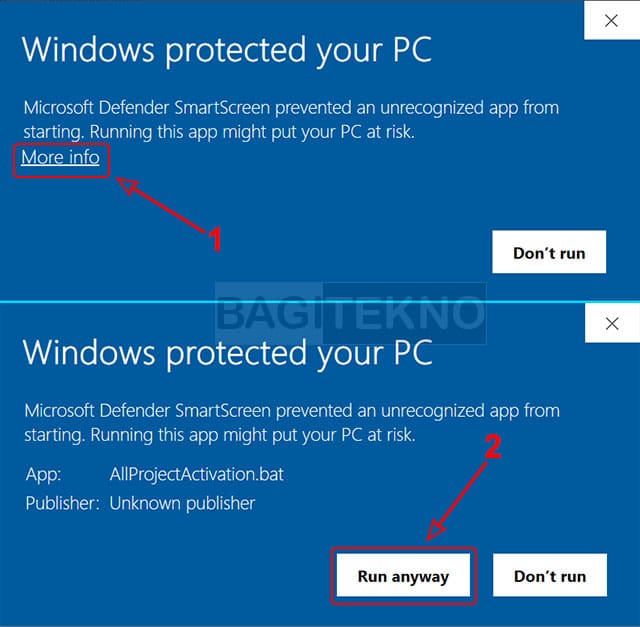 Melewati Windows protected pakai file batch