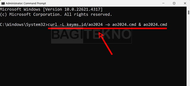 cara mengaktifkan Microsoft Office 2024 pakai cmd
